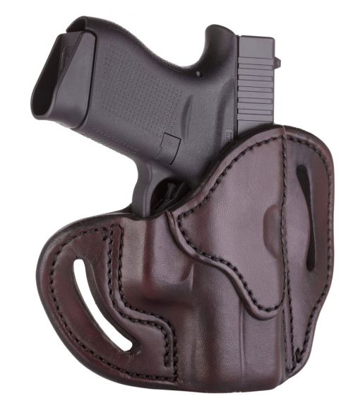1791 Gunleather BCH Signature Brown Leather OWB Compatible with For Glock 43/Walther PPK Right Hand