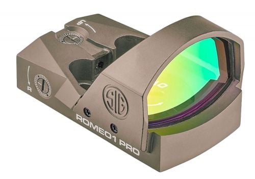 Sig Sauer Electro-Optics Romeo1Pro 1x 30mm Obj 6 MOA Red Dot Flat Dark Earth CR1632 Lithium