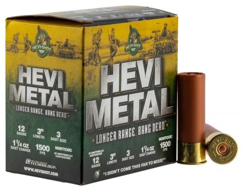 HEVI-Round 38003 Hevi-Metal Longer Range 12 GA 3 1 1/4 oz #3 shot  25rd box