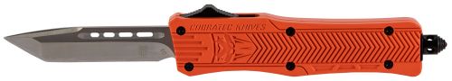 Cobra Tec Knives CTK-1 Small 2.75 Drop Point Plain D2 Steel Orange Aluminum Handle OTF