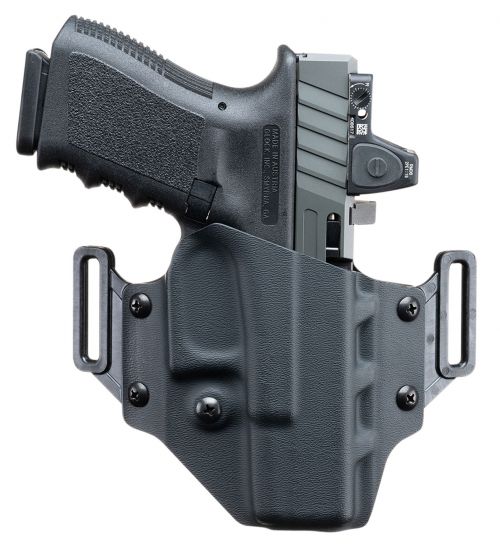 CRUCIAL CONCEALMENT Covert OWB Compatible with For Glock 19 Kydex Black