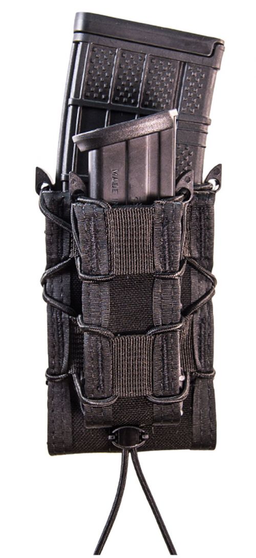 High Speed Gear TACO MOLLE Double Decker Modular Rifle/Pistol Mag Pouch Black Nylon w/Polymer Divider