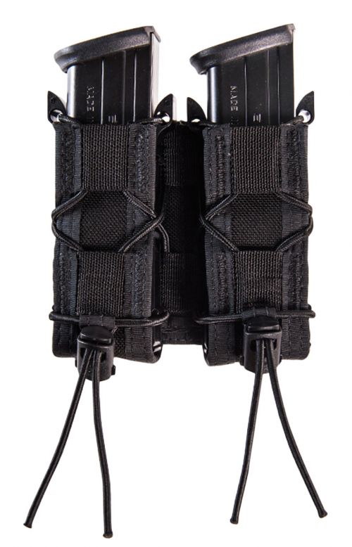 High Speed Gear TACO Double Pistol Belt Mount Magazine Pouch Black Nylon w/Polymer Divider