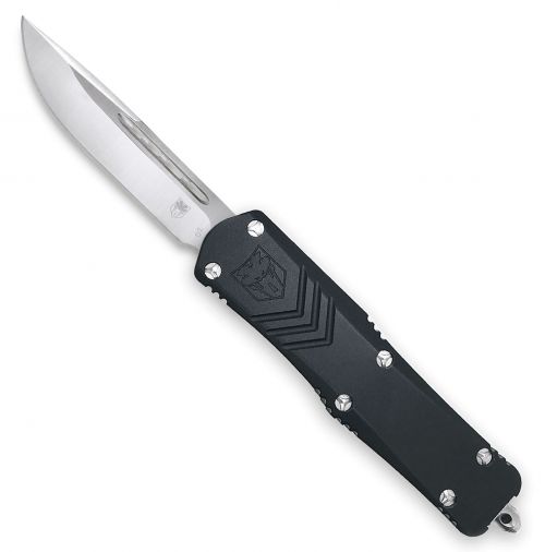 Cobra Tec Knives FS-X Small 2.75 Drop Point Plain D2 Steel Black Aluminum Handle OTF