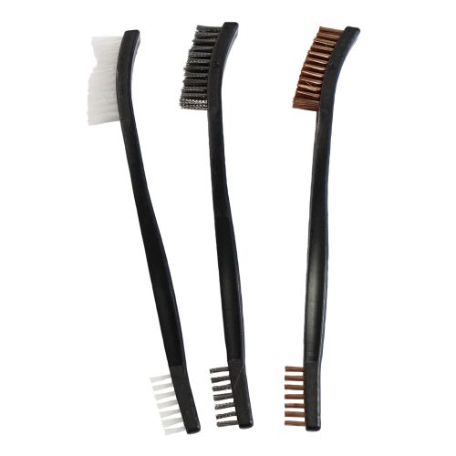 Birchwood Casey Utility Brushes Universal Nylon, Bronze, Stainless Steel Brush 3 Per Pack