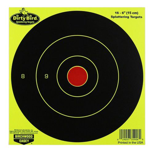 Birchwood Casey Dirty Bird Bullseye Hanging Paper Target 16 Per Pack