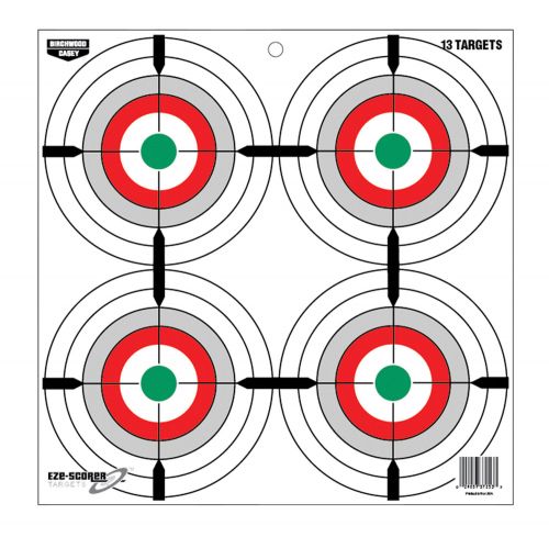 Birchwood Casey EZE-Scorer Multiple Bulls-Eye Bullseye Paper Target 12 13 Per Pack