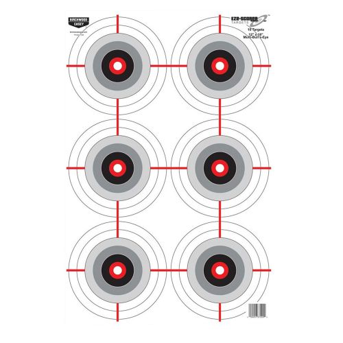 Birchwood Casey EZE-Scorer Multiple Bulls-Eye Bullseye Paper Target 12 x 18 10 Per Pack