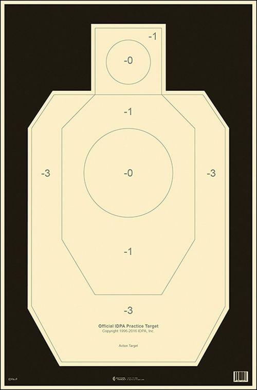 Action Target Military IDPA Silhouette Hanging Paper Target 23 x 35 100 Per Box