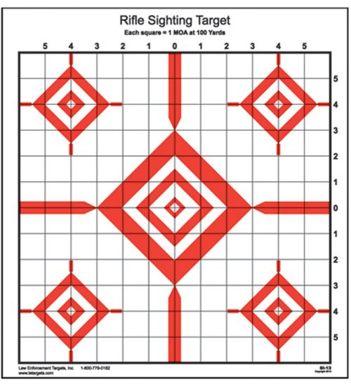 Action Target Advanced Rifle Sighting Diamond Paper Target 14 x 15 100 Per Box