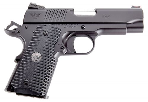 Wilson Combat ACP Compact SAO 45 ACP 4 7+1 Black Armor-Tuff Carbon Steel Black G10 Eagle Claw Grip