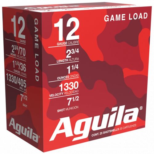 Aguila High Velocity Field Shotshells 12 ga 2-3/4 1-1/4oz 1330 fps #7.5 25/ct