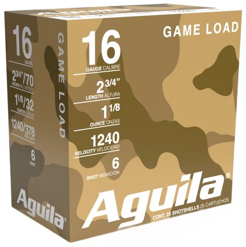 Aguila Field 16 Gauge 2.75 1 1/8 oz 6 Shot 25 Bx/ 10 Cs