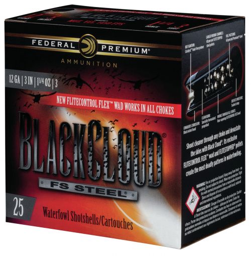 Federal Black Cloud FS Steel 12 GA 3 1 1/4 oz  # BB shot  25 round box