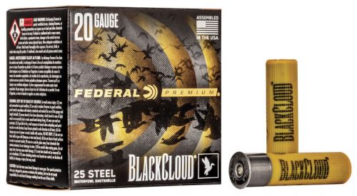 Federal  Black Cloud FS Steel 20 Gauge  Ammo 3 1oz  #2 shot 25 Round Box