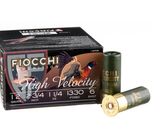 Fiocchi High Velocity 12 GA 2.75 1 1/4 oz 6 Round 25 Bx/ 10 Cs
