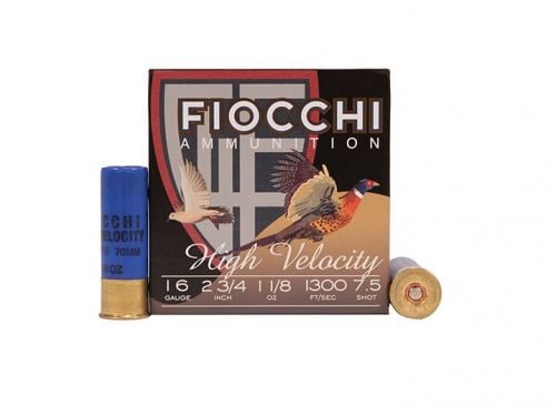 Fiocchi High Velocity 16 Gauge 2.75 1 1/8 oz 7.5 Shot 25 Bx/ 10 Cs