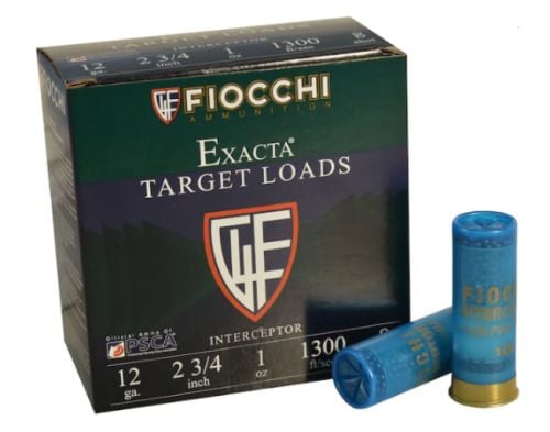 Fiocchi Exacta Interceptor Spreader 12 Gauge 2.75 1 oz 8 Shot 25 Bx/ 10 Cs