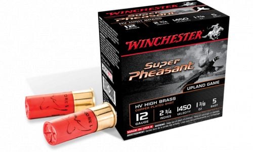 Winchester Ammo Super Pheasant HV High Brass 12 GA 2.75 1 3/8 oz 5 Round Copper Plated 25 Bx/ 10 Cs