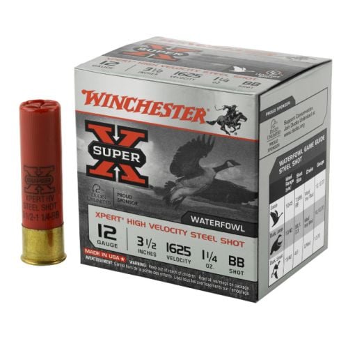 Winchester  Super-X Xpert High Velocity Steel 12 GA Ammo 3.5 1 1/4 oz #BB shot  25rd box