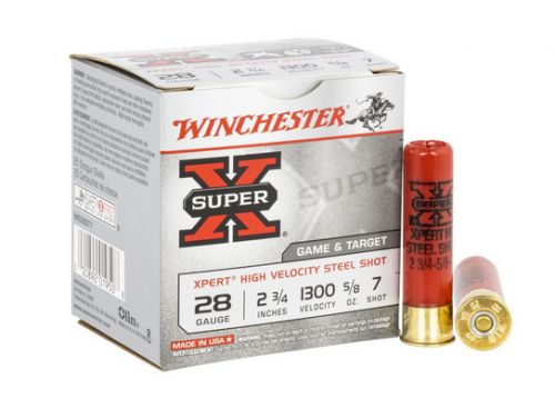 Winchester Super X Xpert High Velocity Steel 28 Gauge Ammo 7 Shot 25 Round Box