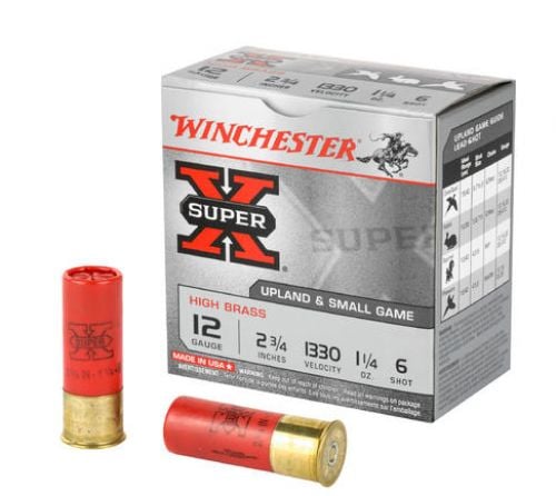 Winchester Ammo Super X High Brass 12 GA 2.75 1 1/4 oz #6 shot 25rd box