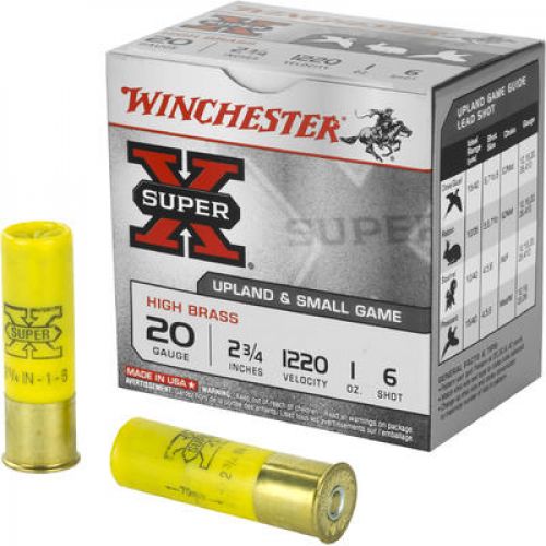 Winchester Ammo X206 Super-X High Brass 20 GA 2.75 1 oz# 6 shot 25rd box