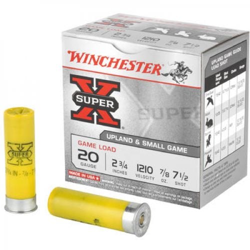 Winchester Super-X  20 Gauge 2.75 7/8 oz #7.5 Shot 25rd box