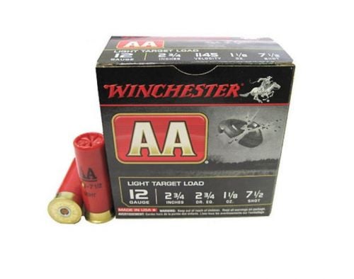 Winchester AA Light Target  12 Gauge 1-1/8oz  # 7.5 Shot 25 Round Box