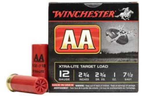 Winchester AA Xtra-Lite Ammo 12 GA 2.75 1 oz #7.5  shot 1180fps 25rd box