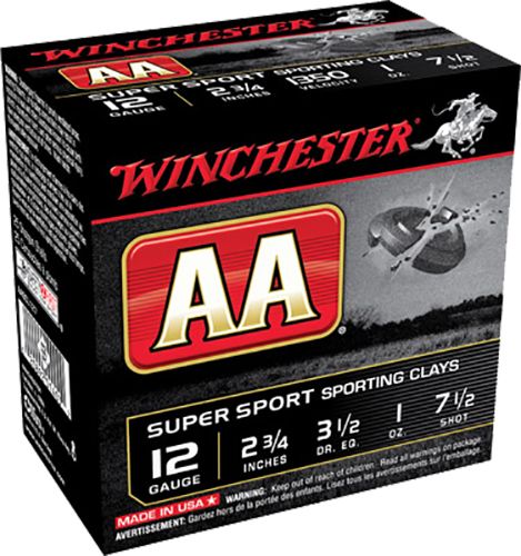 Winchester Ammo AA Super Sport 12 Gauge 2.75 1 oz 7.5 Shot 25 Bx/ 10 Cs