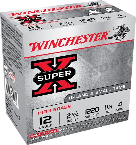 Winchester Ammo Super Pheasant High Brass 12 GA 2.75 1 1/4 oz 4 Round 25 Bx/ 10 Cs