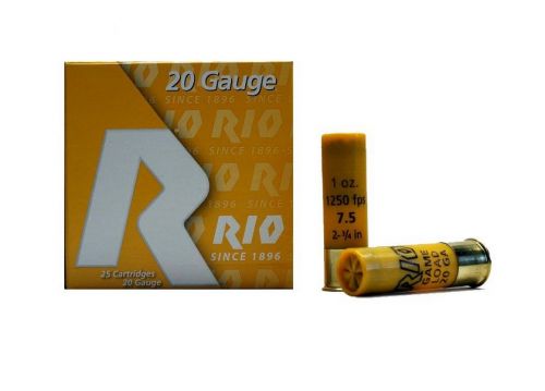 Rio Ammunition Game Load Heavy Field 20 Gauge 2.75 1 oz 7.5 Shot 25 Bx/ 10 Cs