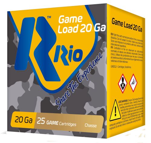 Rio Ammunition Game Load Heavy Field 20 Gauge 2.75 1 oz 8 Shot 25 Bx/ 10 Cs