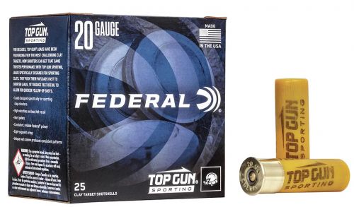 Federal Top Gun Sporting 20 Gauge Ammo  2.75\ 7/8 oz  #7.5 Shot 25rd box