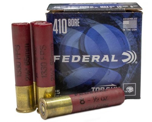 Federal Top Gun Sporting 410 Gauge Ammo  2.5 1/2 oz  #8 Shot 25rd box