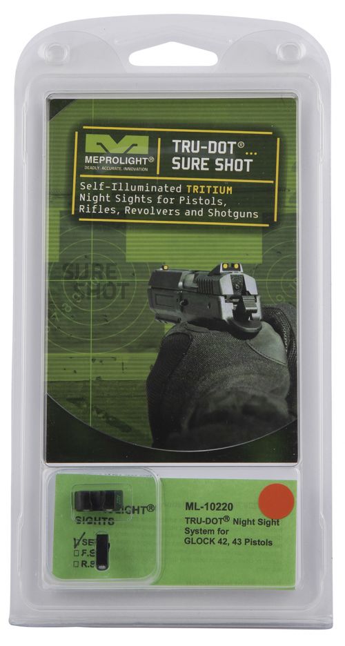 Meprolight Tru-Dot for Glock 42,43,48 Fixed Tritium Handgun Sights
