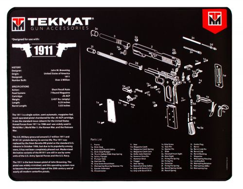 TekMat Ultra Premium Mat 1911 Parts Diagram 15 x 20