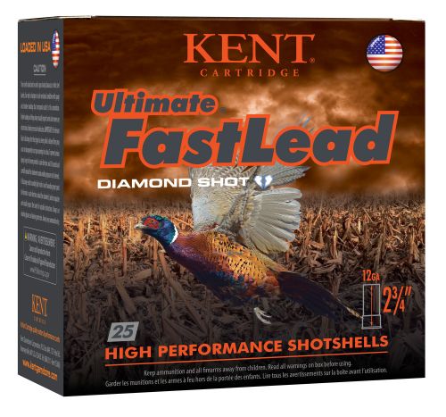 Kent Cartridge Ultimate Fast Lead 12 GA 2.75 1 1/4 oz 5 Round 25 Bx/ 10 Cs