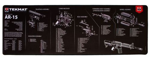 TekMat Ultra Premium Cleaning Mat AR-15 Parts Diagram 15 x 44