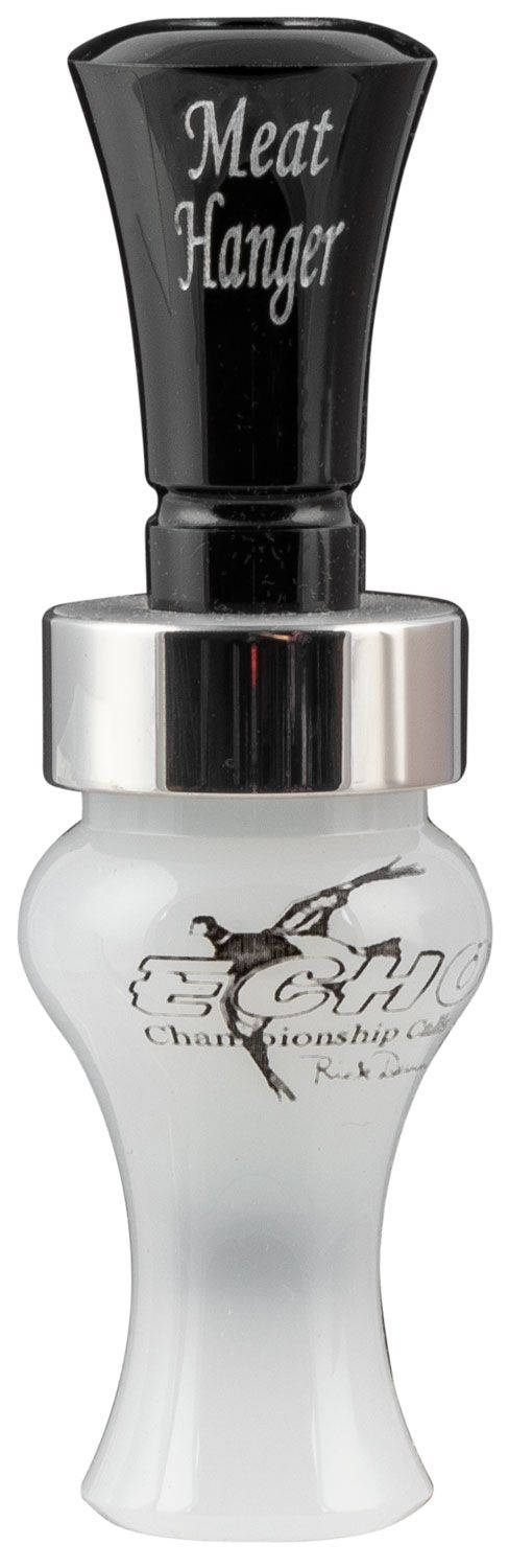 ECHO CALLS, INC Meat Hanger Ducks Pearl w/Black Mouth Piece Double Reed Acrylic