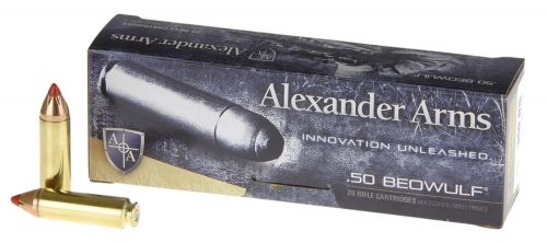 Alexander Arms Rifle Ammo 50 Beowulf 300 gr Hornady FTX Polymer Tip 20 Bx/ 10 Cs