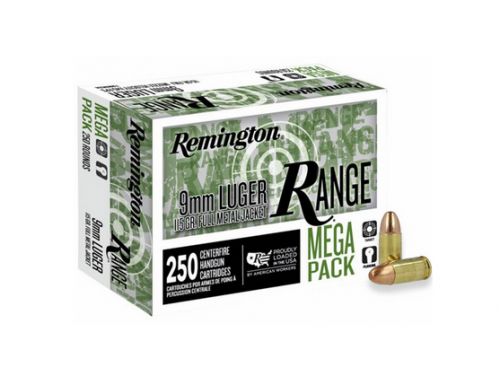 Remington Range Full Metal Jacket 9mm Ammo 250 Round Box