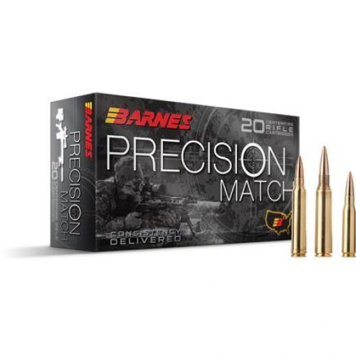 Barnes Bullets Precision Match 6.5 Grendel 120 gr Open Tip Match Boat-Tail 20 Bx/ 10 Cs