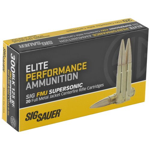 Sig Sauer Elite Performance .300 Black 125 gr Full Metal Jacket (FMJ) 20 Bx/ 25 Cs