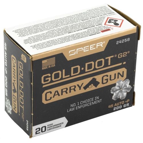 Speer Ammo Gold Dot Carry Gun 45 ACP +P 200 gr Hollow Point 20rd box