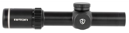 Riton Optics X7 Primal Black Anodized 1-8x28mm 34mm Tube Illuminated Riton German #1 Mod 1 Reticle