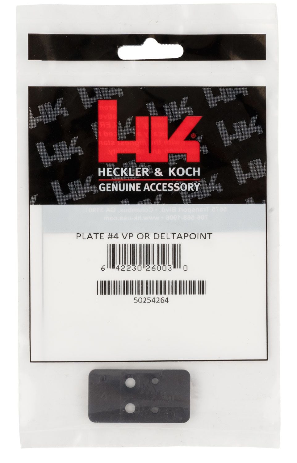 Heckler & Koch H&K Mounting Plate #4 HK VP9 w/Optic Cuts, Leupold DeltaPoint Black
