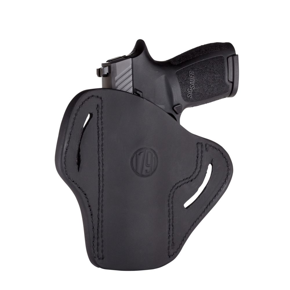 1791 Gunleather BH2.4 Stealth Black Leather OWB Sig P320/Sprgfld XD-M/Walther PPQ Right Hand