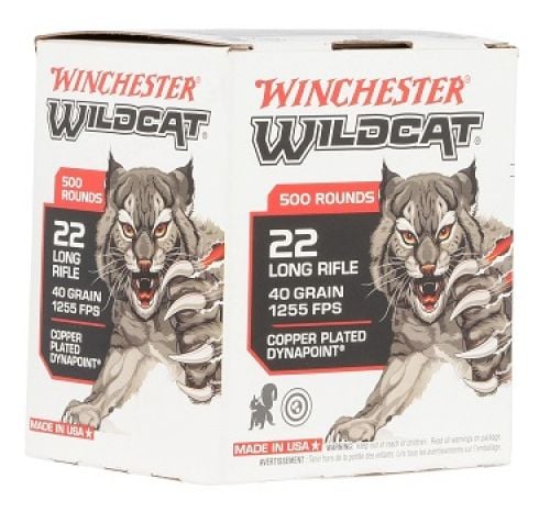 Winchester Ammo Wildcat 22LR 40gr Lead Round Nose  500rd Box